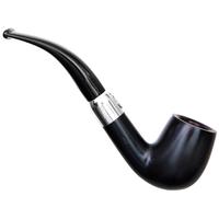 Savinelli 130th Anniversary Black Smooth Bent Billiard (9mm)