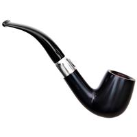 Savinelli 130th Anniversary Black Smooth Bent Billiard (9mm)