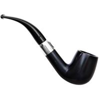 Savinelli 130th Anniversary Black Smooth Bent Billiard (9mm)