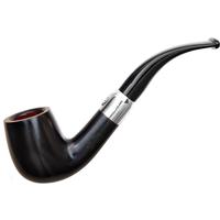 Savinelli 130th Anniversary Black Smooth Bent Billiard (9mm)