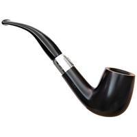 Savinelli 130th Anniversary Black Smooth Bent Billiard (9mm)