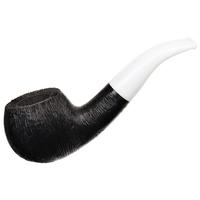 BriarWorks Classic Dark Rusticated with White Stem (C101)