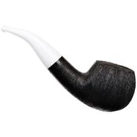 BriarWorks Classic Dark Rusticated with White Stem (C101)