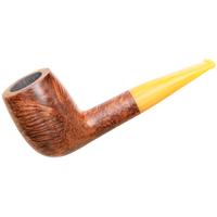 BriarWorks Classic Dark Smooth with Amber Stem (C22)