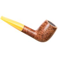 BriarWorks Classic Dark Smooth with Amber Stem (C22)