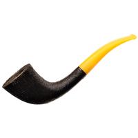 BriarWorks 10th Anniversary Classic Dark Rusticated with Amber Stem (C10)
