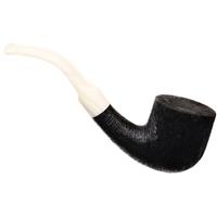 BriarWorks Classic Dark Rusticated with White Stem (C131)