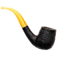 BriarWorks Classic Dark Sandblasted with Amber Stem (C12)