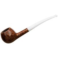 BriarWorks Classic Dark Smooth with White Stem (C121)