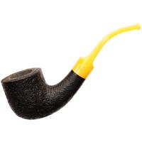BriarWorks Classic Dark Sandblasted with Amber Stem (C131)