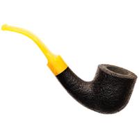 BriarWorks Classic Dark Sandblasted with Amber Stem (C131)