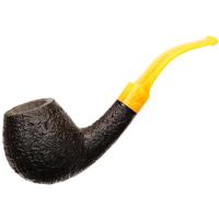 BriarWorks Classic Dark Sandblasted with Amber Stem (C91)
