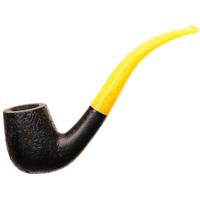 BriarWorks Classic Dark Sandblasted with Amber Stem (C12L)