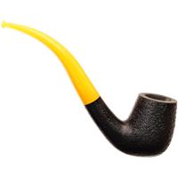 BriarWorks Classic Dark Sandblasted with Amber Stem (C12L)