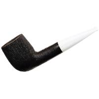 BriarWorks Classic Dark Rusticated with White Stem (C22)