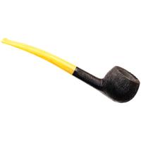 BriarWorks Classic Dark Rusticated with Amber Stem (C121)