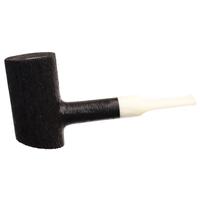 BriarWorks Classic Dark Rusticated with White Stem (C71)