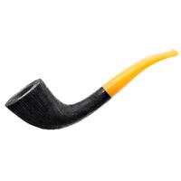 BriarWorks 10th Anniversary Classic Dark Rusticated with Amber Stem (C10)
