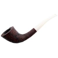 BriarWorks Classic Brown Sandblasted with White Stem (C10)