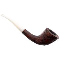 BriarWorks Classic Brown Sandblasted with White Stem (C10)