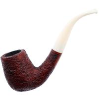 BriarWorks Classic Brown Sandblasted with White Stem (C12)