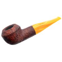 BriarWorks Classic Brown Sandblasted with Amber Stem (C52)