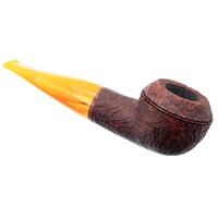 BriarWorks Classic Brown Sandblasted with Amber Stem (C52)
