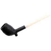 BriarWorks Classic Dark Sandblasted with White Stem (C141)