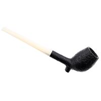 BriarWorks Classic Dark Sandblasted with White Stem (C141)