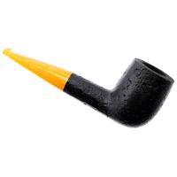 BriarWorks Classic Dark Sandblasted with Amber Stem (C22)
