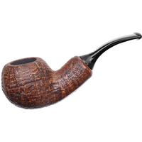 Chacom Brown Sandblasted Bent Apple Reverse Calabash