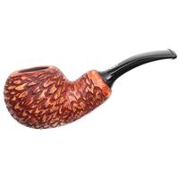 Chacom Brown Rusticated Bent Apple Reverse Calabash