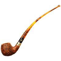 Chacom Churchill Sandblasted Bent Billiard Churchwarden (184) (9mm)