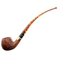 Chacom Churchill Sandblasted Bent Billiard Churchwarden (184) (9mm)