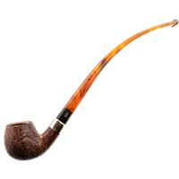 Chacom Churchill Sandblasted Bent Billiard Churchwarden (184) (9mm)