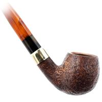 Chacom Churchill Sandblasted Bent Billiard Churchwarden (184) (9mm)