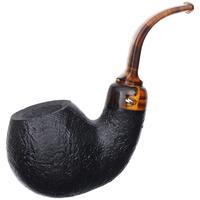 Moonshine Pipe Co Midnight Sandblasted Cannonball with Tortoise Stem