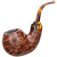 Moonshine Pipe Co Dark Smooth Cannonball with Tortoise Stem