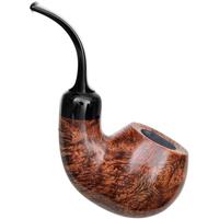 Moonshine Pipe Co Dark Smooth Cannonball with Black Stem (9mm)
