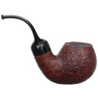Moonshine Pipe Co Leather Sandblasted Cannonball with Black Stem (9mm)
