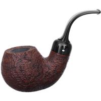Moonshine Pipe Co Leather Sandblasted Cannonball with Black Stem (9mm)