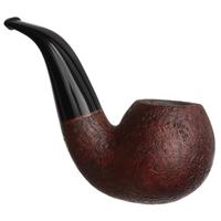 Moonshine Pipe Co Leather Sandblasted Cannonball with Black Stem