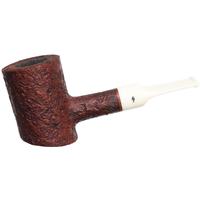 Moonshine Pipe Co Leather Sandblasted Patriot with White Stem