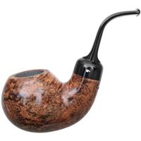 Moonshine Pipe Co Dark Smooth Cannonball with Black Stem