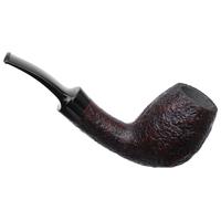 Moonshine Pipe Co Leather Sandblasted Bent Egg with Black Stem