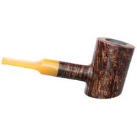Moonshine Pipe Co Dark Smooth Patriot with Amber Stem