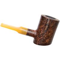 Moonshine Pipe Co Dark Smooth Stoker with Amber Stem