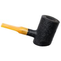 Moonshine Pipe Co Midnight Sandblasted Stoker with Amber Stem