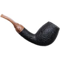 Moonshine Pipe Co Midnight Sandblasted Bent Egg with Coffee Stem
