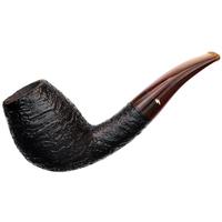 Moonshine Midnight Sandblasted Bent Egg with Tortoise Stem